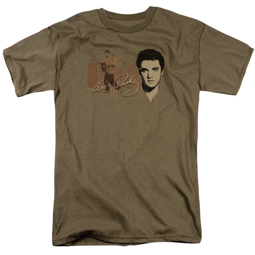 Elvis Presley At The Gates Men's 18/1 100% Cotton Short-Sleeve T-Shirt