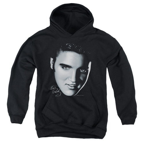 Elvis Presley Big Face Youth 50% Cotton 50% Poly Pull-Over Hoodie