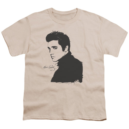 Elvis Presley Black Paint Youth 18/1 100% Cotton Short-Sleeve T-Shirt