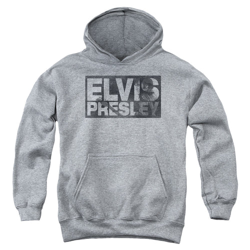 Elvis Presley Block Letters Youth 50% Cotton 50% Poly Pull-Over Hoodie