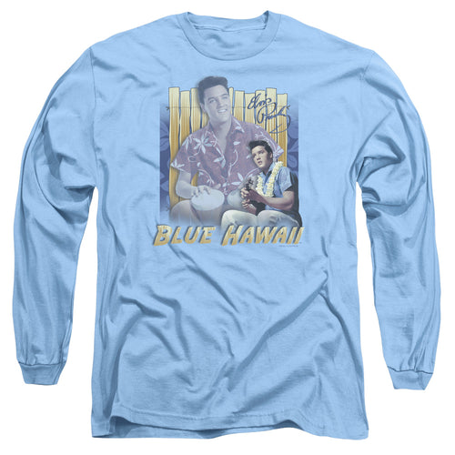 Elvis Presley Blue Hawaii Men's 18/1 Long Sleeve 100% Cotton T-Shirt