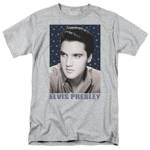 Elvis Presley Blue Sparkle Men's 18/1 100% Cotton Short-Sleeve T-Shirt