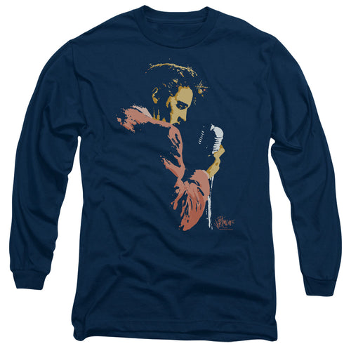 Elvis Presley Early Elvis Men's 18/1 Long Sleeve 100% Cotton T-Shirt
