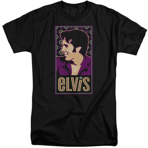 Elvis Presley Elvis Is Men's 18/1 Tall 100% Cotton Short-Sleeve T-Shirt