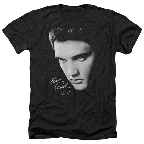Elvis Presley Special Order Face Men's 30/1 Heather 60% Cotton 40% Poly Short-Sleeve T-Shirt