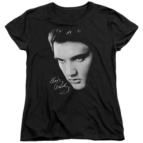 Elvis Presley Special Order Face Women's 18/1 100% Cotton Short-Sleeve T-Shirt