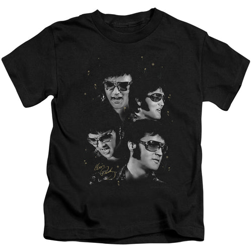 Elvis Presley Faces Juvenile 18/1 100% Cotton Short-Sleeve T-Shirt
