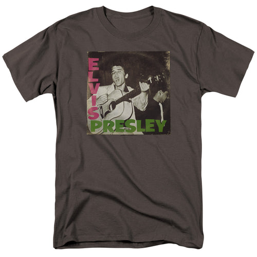 Elvis Presley First Lp Men's 18/1 100% Cotton Short-Sleeve T-Shirt