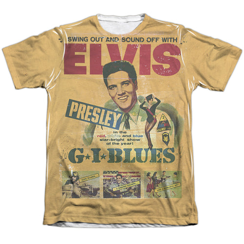 Elvis Presley Gi Blues Men's Regular Fit 65% Poly 35% Cotton Short-Sleeve T-Shirt