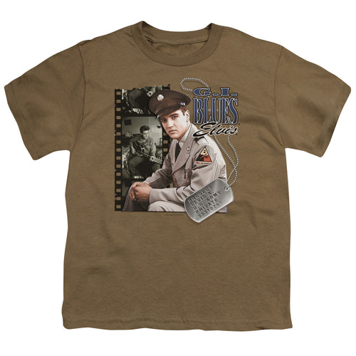 Elvis Presley Gi Blues Youth 18/1 100% Cotton Short-Sleeve T-Shirt