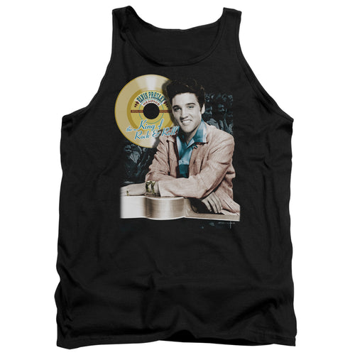 Elvis Presley Special Order Gold Record Men's 18/1 100% Cotton Tank Top
