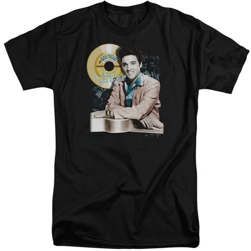 Elvis Presley Special Order Gold Record Men's 18/1 Tall 100% Cotton Short-Sleeve T-Shirt