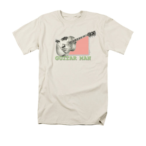 Elvis Presley Guitar Man Men's 18/1 100% Cotton Short-Sleeve T-Shirt