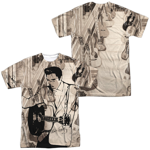Elvis Presley Guitarman Men's Regular Fit 100% Polyester Short-Sleeve T-Shirt