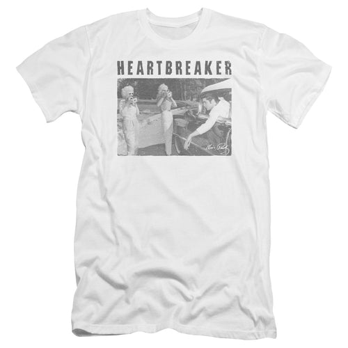 Elvis Presley Heartbreaker Men's Premium Ultra-Soft 30/1 100% Cotton Slim Fit T-Shirt - Eco-Friendly - Made In The USA