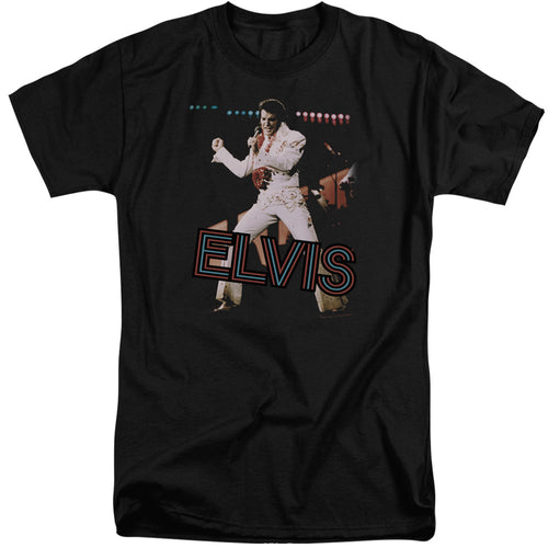 Elvis Presley Hit The Lights Men's 18/1 Tall 100% Cotton Short-Sleeve T-Shirt