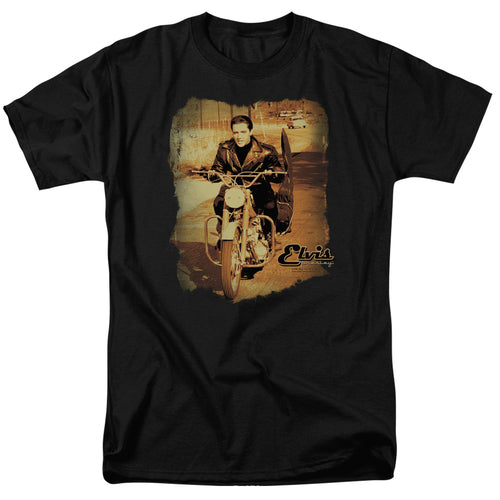 Elvis Presley Hit The Road Men's 18/1 100% Cotton Short-Sleeve T-Shirt
