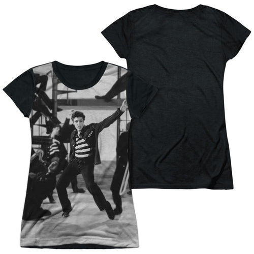 Elvis Presley Special Order Jubilant Felons Junior's Black Back 100% Polyester Cap-Sleeve T-Shirt
