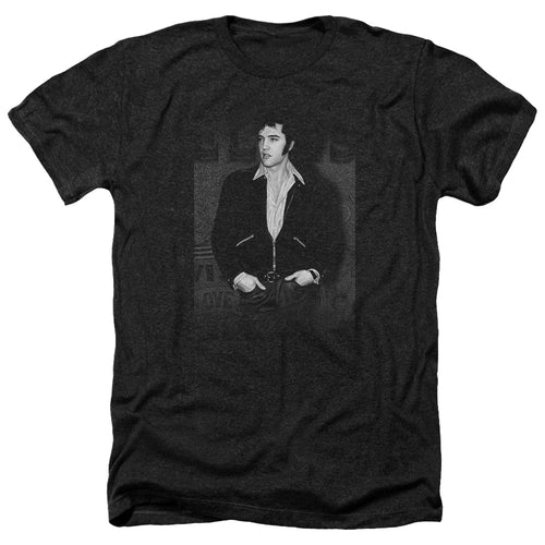 Elvis Presley Just Cool Men's 30/1 Heather 60% Cotton 40% Poly Short-Sleeve T-Shirt