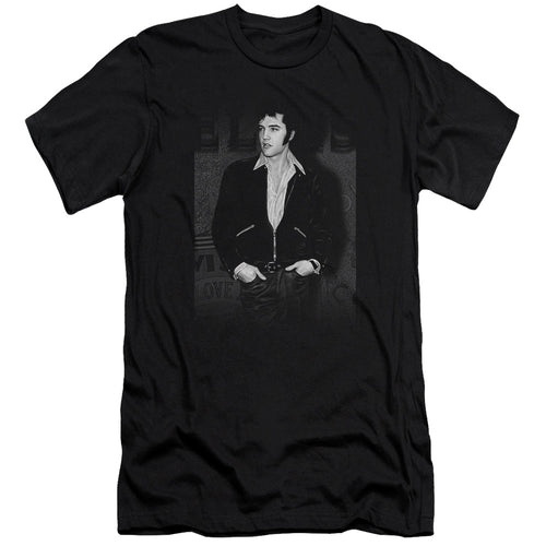 Elvis Presley Just Cool Men's Premium Ultra-Soft 30/1 100% Cotton Slim Fit T-Shirt - Eco-Friendly - Made In The USA