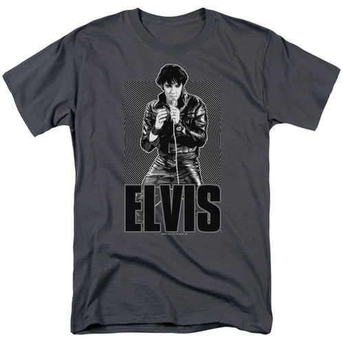 Elvis Presley Leather Men's 18/1 100% Cotton Short-Sleeve T-Shirt