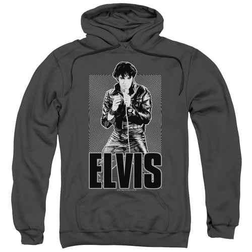 Elvis Presley Leather Men's Pull-Over 75% Cotton 25% Poly Hoodie