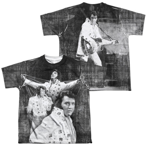 Elvis Presley Legendary Performance (Front/Back Print) Youth Regular Fit 100% Polyester Short-Sleeve T-Shirt