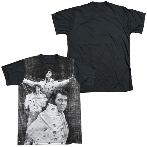 Elvis Presley Legendary Performance Men's Black Back Regular Fit 100% Polyester Short-Sleeve T-Shirt