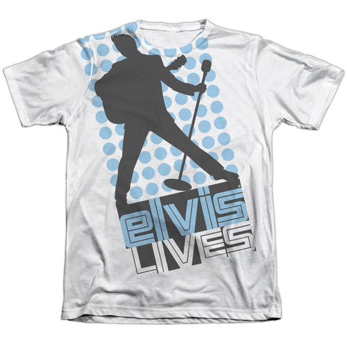 Elvis Presley Livin Large Men's Regular Fit 65% Poly 35% Cotton Short-Sleeve T-Shirt