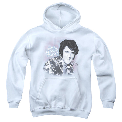 Elvis Presley Lonesome Tonight Youth 50% Cotton 50% Poly Pull-Over Hoodie