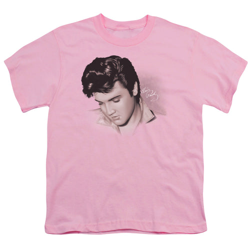 Elvis Presley Looking Down Youth 18/1 100% Cotton Short-Sleeve T-Shirt