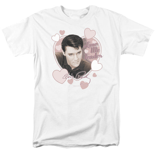 Elvis Presley Love Me Tender Men's 18/1 100% Cotton Short-Sleeve T-Shirt