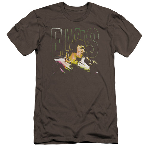 Elvis Presley Multicolored Men's Premium Ultra-Soft 30/1 100% Cotton Slim Fit T-Shirt - Eco-Friendly - Made In The USA