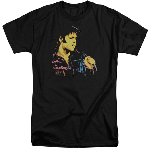 Elvis Presley Neon Elvis Men's 18/1 Tall 100% Cotton Short-Sleeve T-Shirt