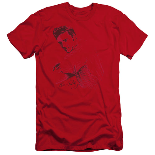 Elvis Presley On The Range Men's Premium Ultra-Soft 30/1 100% Cotton Slim Fit T-Shirt - Eco-Friendly - Made In The USA