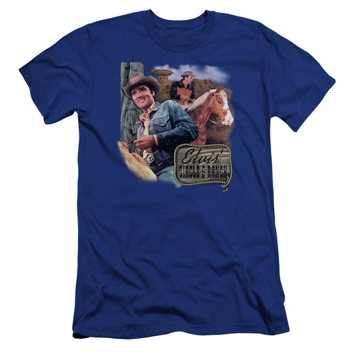 Elvis Presley Special Order Ranch Men's Premium Ultra-Soft 30/1 100% Cotton Slim Fit T-Shirt - Eco-Friendly - Made In The USA