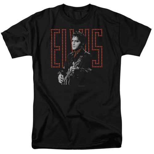 Elvis Presley Red Guitarman Men's 18/1 100% Cotton Short-Sleeve T-Shirt