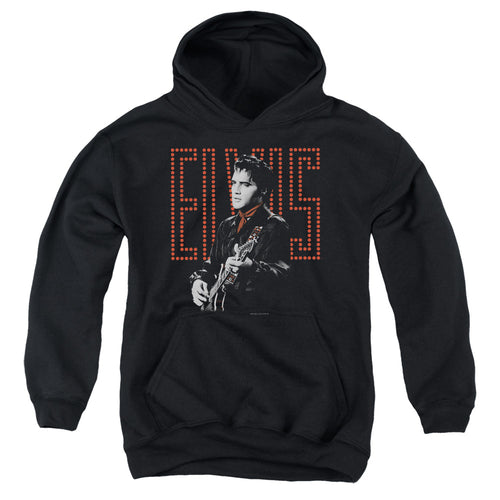 Elvis Presley Red Guitarman Youth 50% Cotton 50% Poly Pull-Over Hoodie
