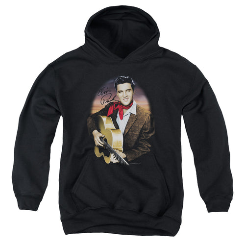 Elvis Presley Red Scarf #2 Youth 50% Cotton 50% Poly Pull-Over Hoodie