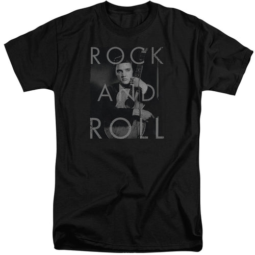 Elvis Presley Rock And Roll Men's 18/1 Tall 100% Cotton Short-Sleeve T-Shirt
