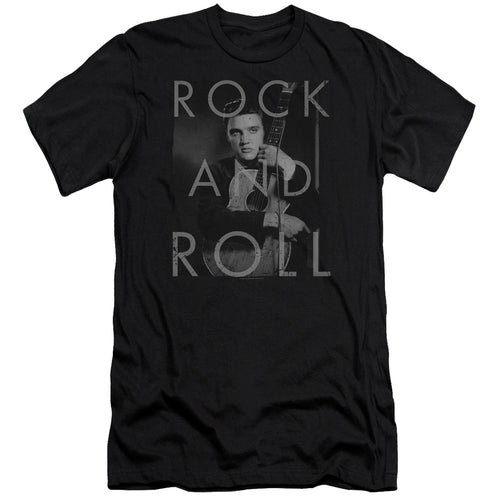 Elvis Presley Rock And Roll Men's Premium Ultra-Soft 30/1 100% Cotton Slim Fit T-Shirt - Eco-Friendly - Made In The USA