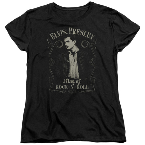 Elvis Presley Rock Legend Women's 18/1 100% Cotton Short-Sleeve T-Shirt