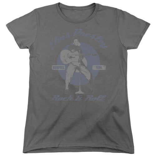 Elvis Presley Rock & Roll Women's 18/1 100% Cotton Short-Sleeve T-Shirt