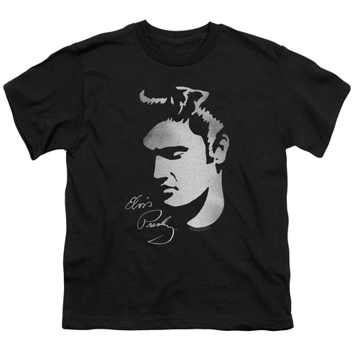 Elvis Presley Simple Face Youth 18/1 100% Cotton Short-Sleeve T-Shirt