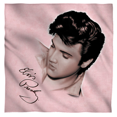Elvis Presley Soft Lights 100% Polyester Bandana - 21 x 21 inches - 1-Sided
