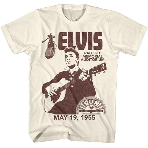 Elvis Presley Sun Records Raleigh Auditorium Adult Short-Sleeve T-Shirt