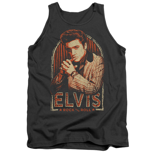 Elvis Presley Stripes Men's 18/1 100% Cotton Tank Top