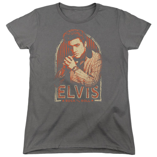 Elvis Presley Stripes Women's 18/1 100% Cotton Short-Sleeve T-Shirt