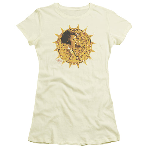 Elvis Presley Sundial Junior's 30/1 100% Cotton Cap-Sleeve Sheer T-Shirt