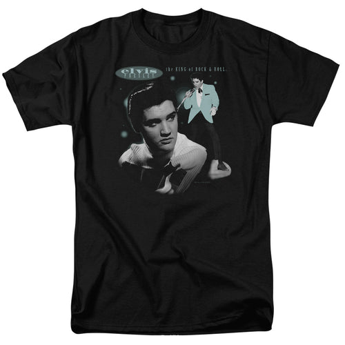 Elvis Presley Special Order Teal Portrait Men's 18/1 100% Cotton Short-Sleeve T-Shirt